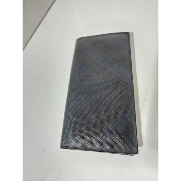 Authentic Burberry Cavendish Bi-Fold Long Wallet Navy Blue/Black - Picture 3 of 13